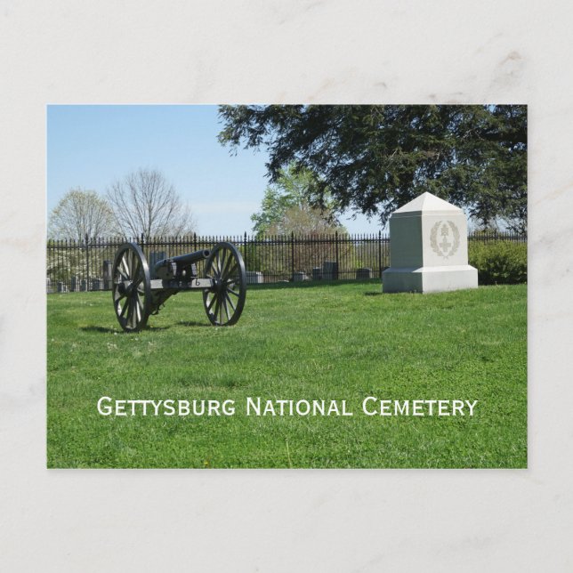 Nationaler Friedhof Gettysburg Postkarte (Vorderseite)