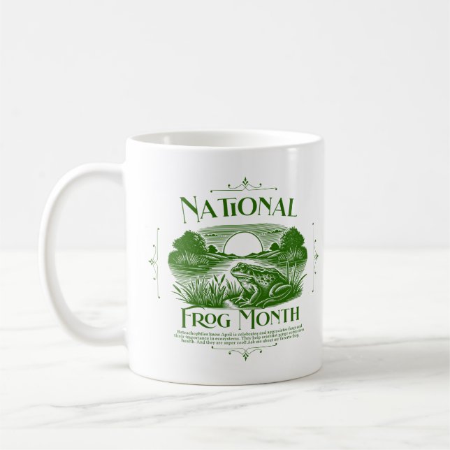 Nationaler Froschmonat Kaffeetasse (Links)