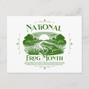 Nationaler Froschmonat Postkarte