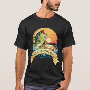Nationaler Gedenktag des Angelns Schild T-Shirt