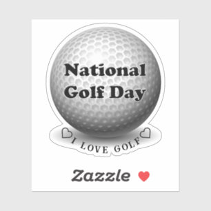 Nationaler Golftag Sport Aufkleber