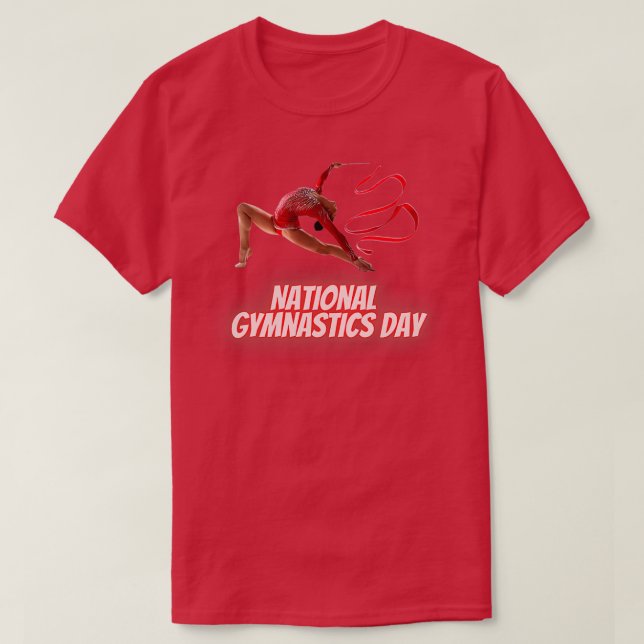 Nationaler Gymnastiktag T-Shirt (Design vorne)