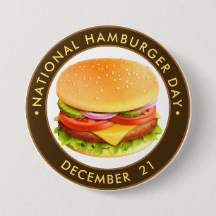 Nationaler Hamburger Tag Button