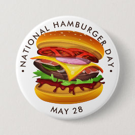 Nationaler Hamburger Tag Button