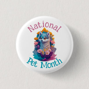 Nationaler Heimtiermonat Button