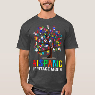 Nationaler hispanischer Kulturerbe Month Hand Flag T-Shirt