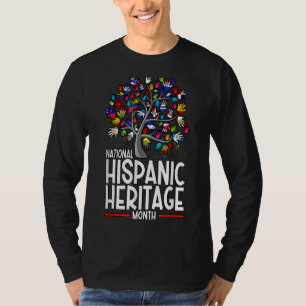 Nationaler hispanischer Kulturerbe Month Hand Flag T-Shirt