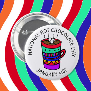 Nationaler Hot Chocolate Day 31. Januar Button