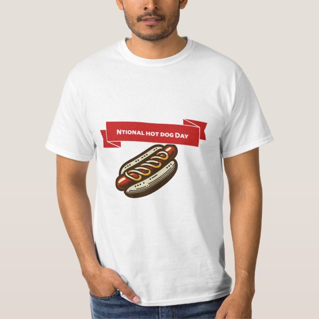 Nationaler Hot Dog Day T - Shirt (Vorderseite)