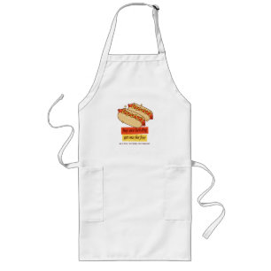 Nationaler Hot Dog Tag Retro-Lebensmittelkunst Lange Schürze