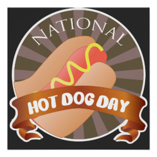 Nationaler Hot Dog Tag Schild