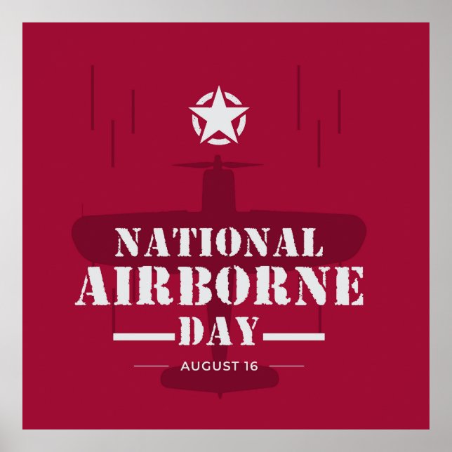 Nationaler Im Flugzeug Tag Poster (Vorne)