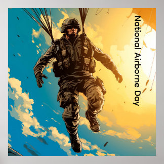 Nationaler Im Flugzeug Tag Poster