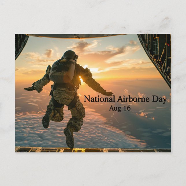 Nationaler Im Flugzeug Tag Postkarte (Vorderseite)