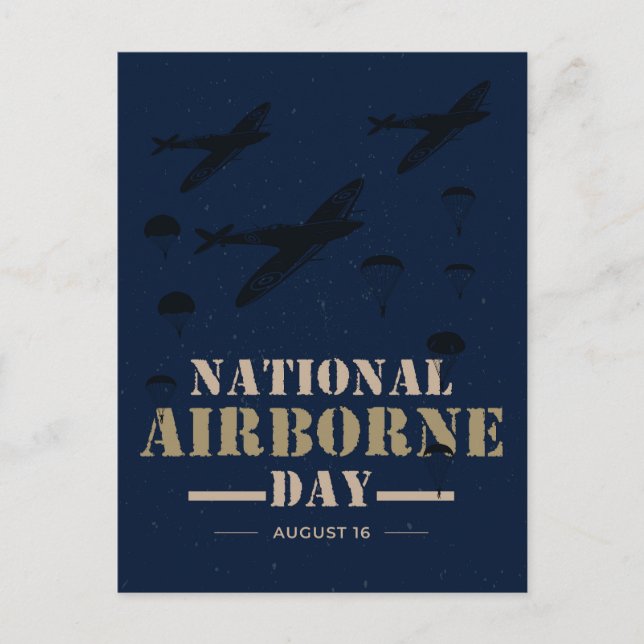 Nationaler Im Flugzeug Tag Postkarte (Vorderseite)