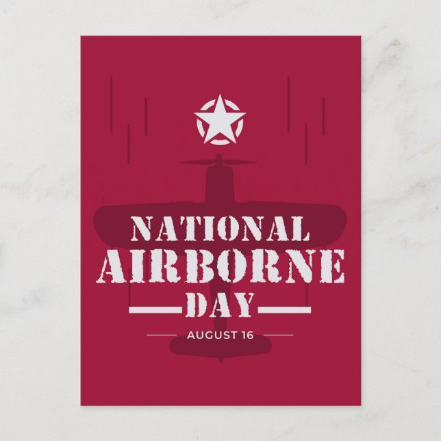 Nationaler Im Flugzeug Tag Postkarte (Vorderseite)