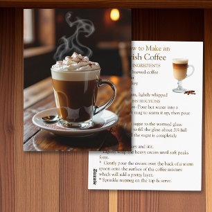 Nationaler irischer Kaffee-Rezept Postkarte