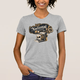 Nationaler Kameratag, Vintage Kamera T-Shirt