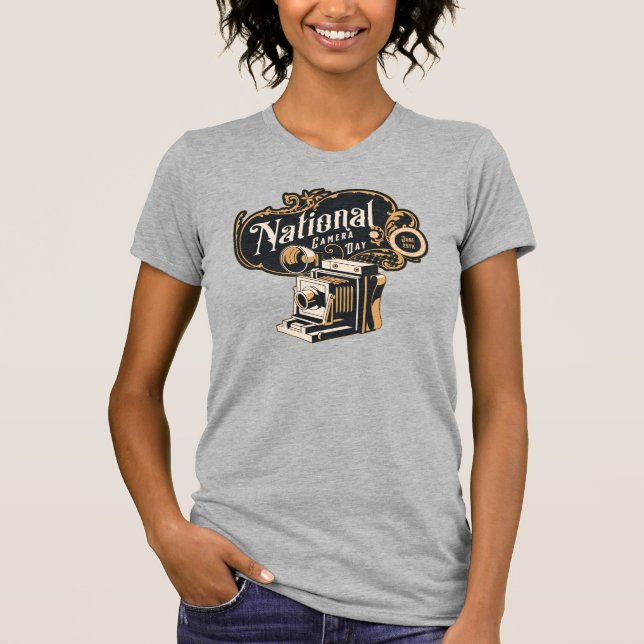 Nationaler Kameratag, Vintage Kamera T-Shirt (Vorderseite)