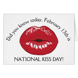 Nationaler Kiss Day 13. Februar Weihnachtskarte