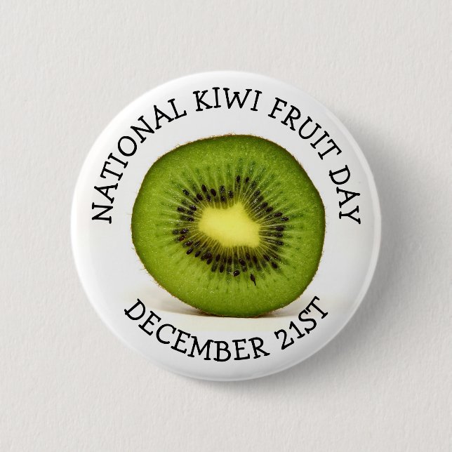 Nationaler Kiwi-Fruchttag Button (Vorderseite)