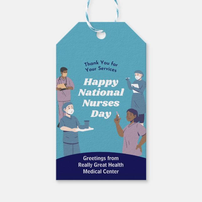 Nationaler Krankentag individuell anpassbar Geschenkanhänger (Vorderseite)