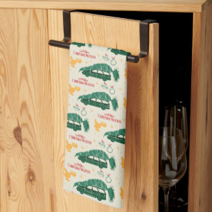 Nationaler Lampoon Weihnachtsbaum über das Muster  Geschirrtuch