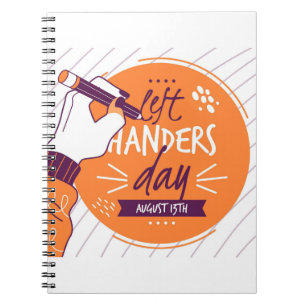 Nationaler Links Handers-Tag Notizblock