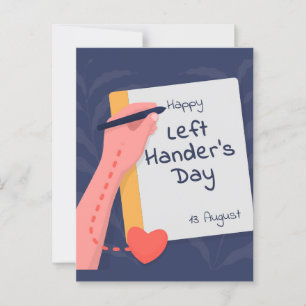 Nationaler Links Handers-Tag Postkarte