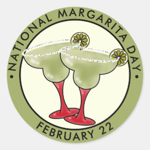 Nationaler Margarita-Tag Runder Aufkleber