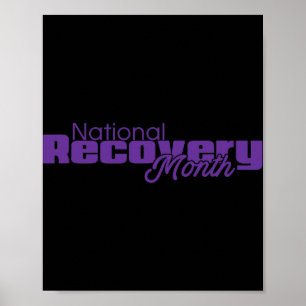 Nationaler Monat der Erholung - Lila Logo Poster