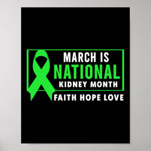 Nationaler Monat der Sensibilisierung für Nierener Poster