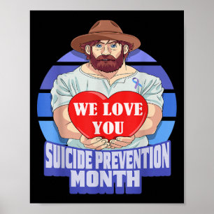 Nationaler Monat der Suizidprävention Vater Poster