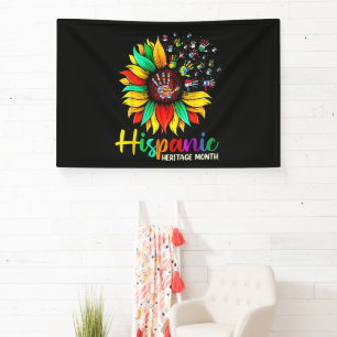 Nationaler Monat des hispanischen Erbes Sonnenblum Banner