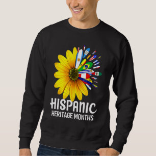 Nationaler Monat des hispanischen Erbes Sonnenblum Sweatshirt