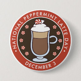 Nationaler Peppermint-Latte-Tag Button