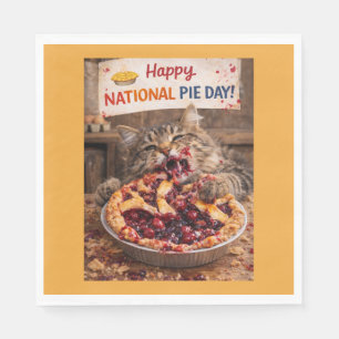 Nationaler Pie-Tag-Katzen-Servietten Serviette