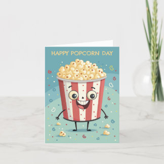 Nationaler Popcorn-Tag Feiertagskarte