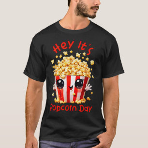 Nationaler Popcorn-Tag Snack Lover Filmnacht T-Shirt