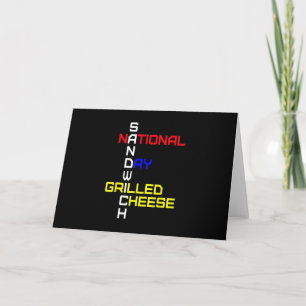 Nationaler Sandwich-Tag Grilled Cheese Karte