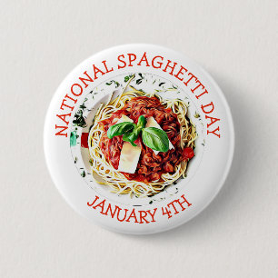 Nationaler Spaghetti-Tag 4. Januar Button