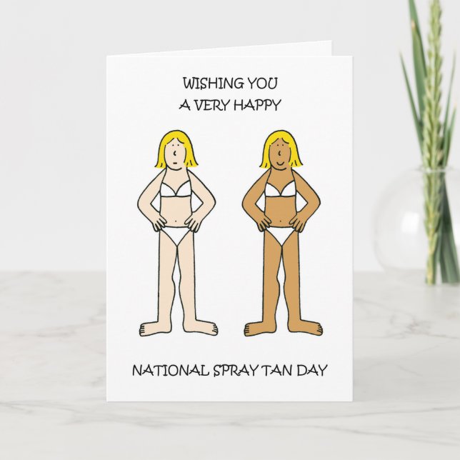 Nationaler Spray-Tan-Tag 6. März Karte (Vorderseite)