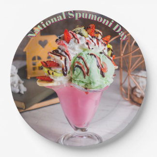 Nationaler Spumoni-Tag Pappteller