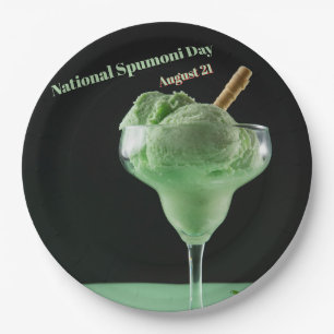 Nationaler Spumoni-Tag Pappteller