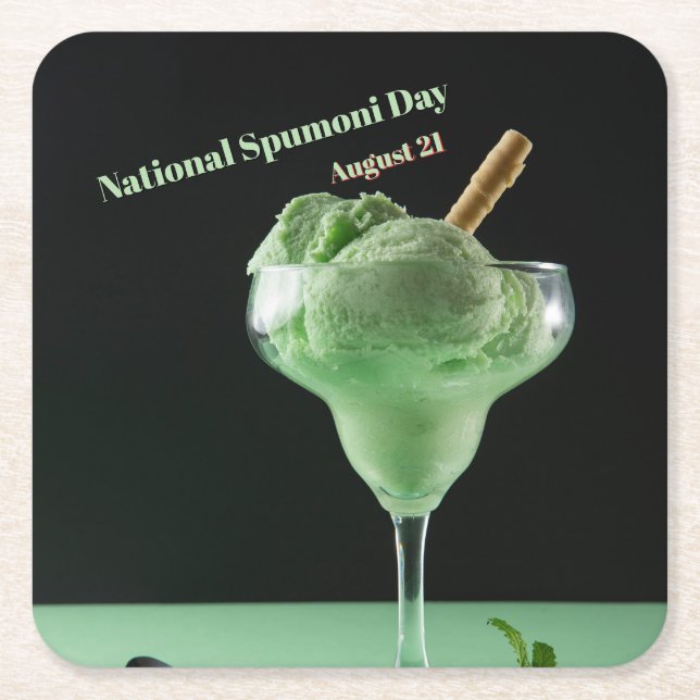 Nationaler Spumoni-Tag Rechteckiger Pappuntersetzer (Vorderseite)