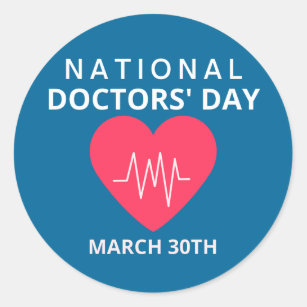Nationaler Tag der Ärzte Runder Aufkleber