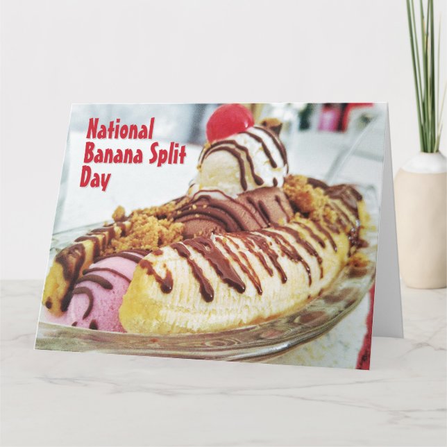 Nationaler Tag der Bananensplit Karte (Vorderseite)