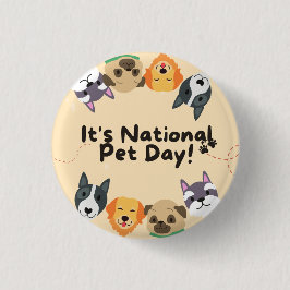 Nationaler Tag der Haustiere Button