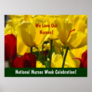 Nationaler Tag der Pflegekräfte-Feier! Poster Tulp