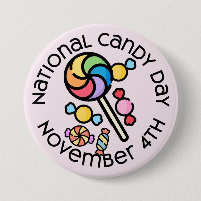 Nationaler Tag der Süßigkeiten Button (Vorderseite)